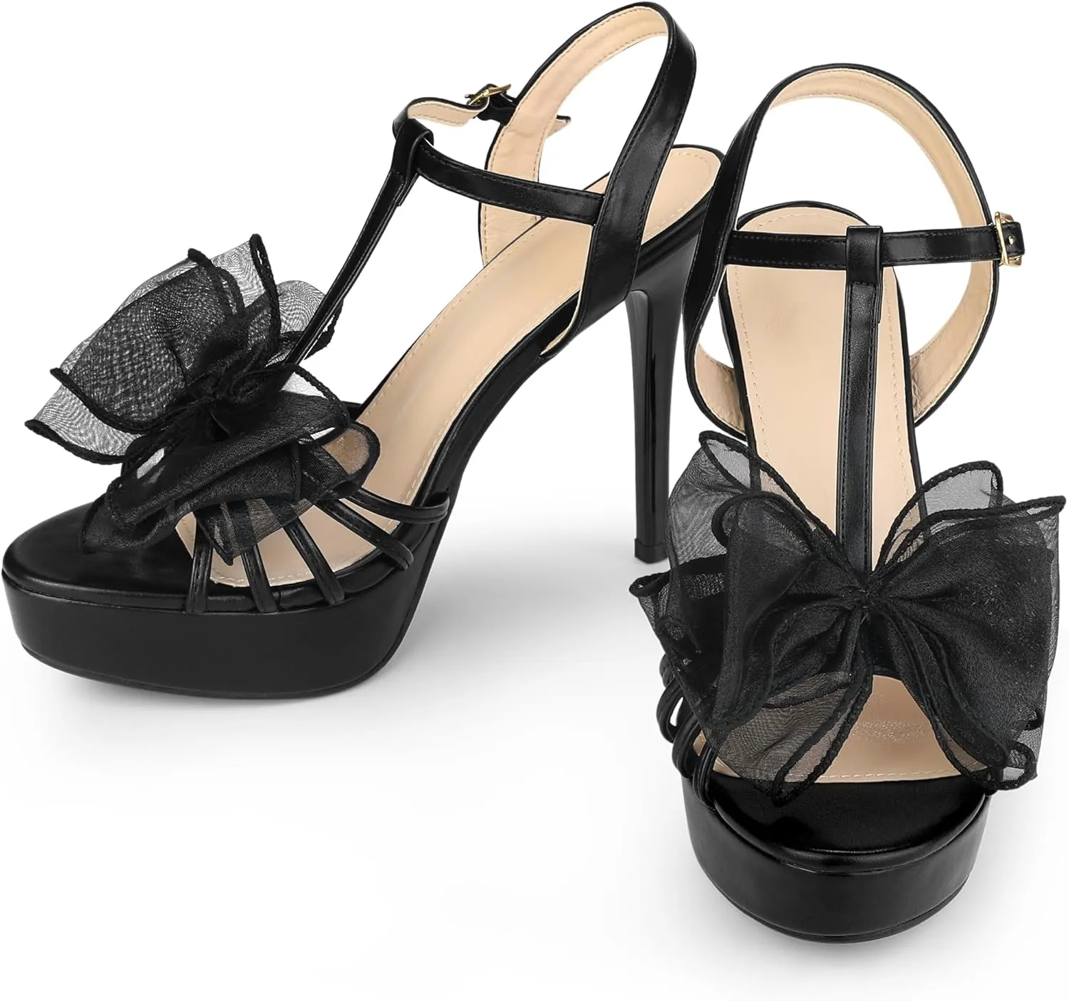 Perphy Platform Stiletto Heel Flowers Platform Heels Sandals for Women