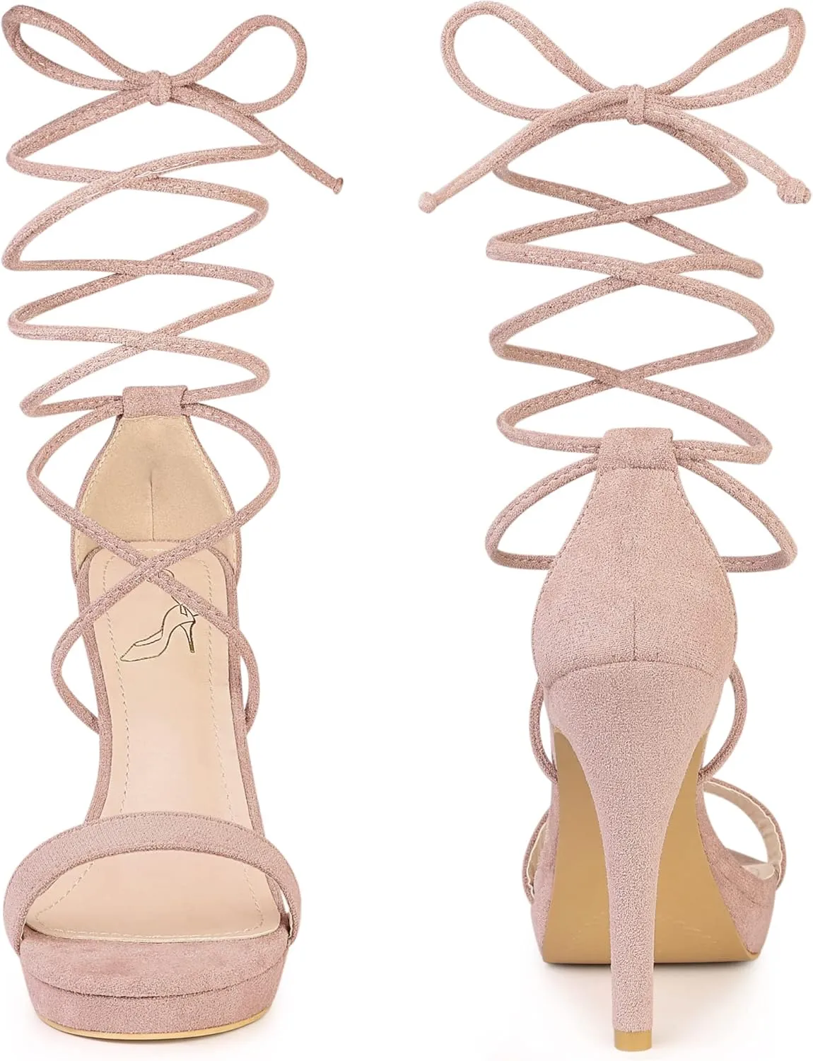 Perphy Platform Stiletto Heels Lace Up Sandals for Women