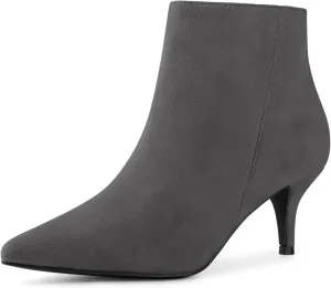 Perphy Pointed Toe Kitten Heels Ankle Booties Stiletto Heels Ankle Boots for Women
