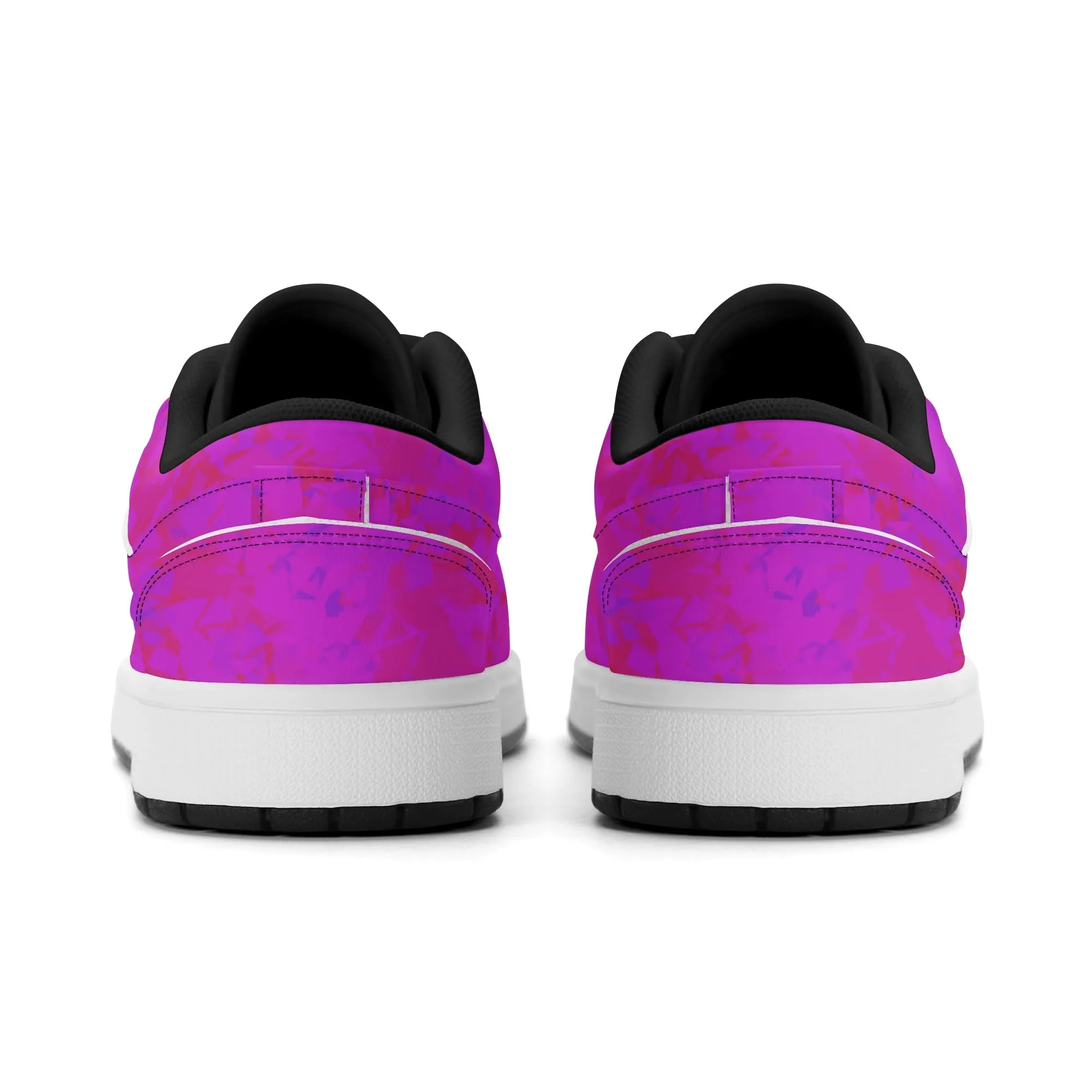 Pink Crystal Low Top Leder Sneaker für Herren