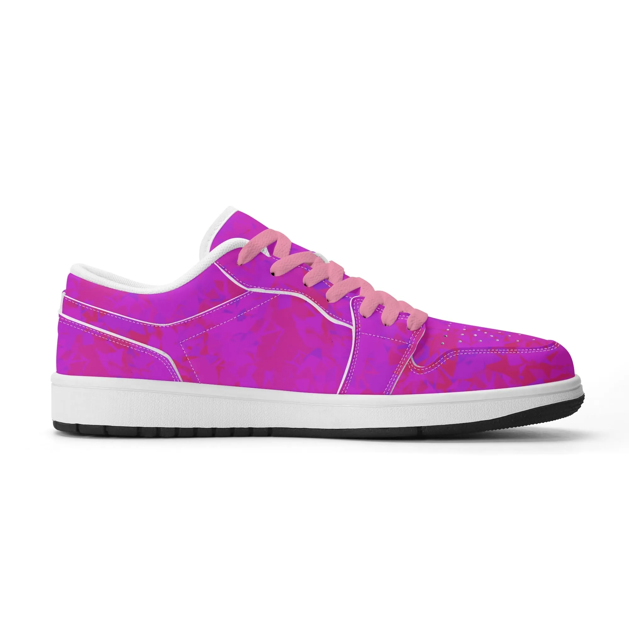 Pink Crystal Low Top Leder Sneaker für Herren