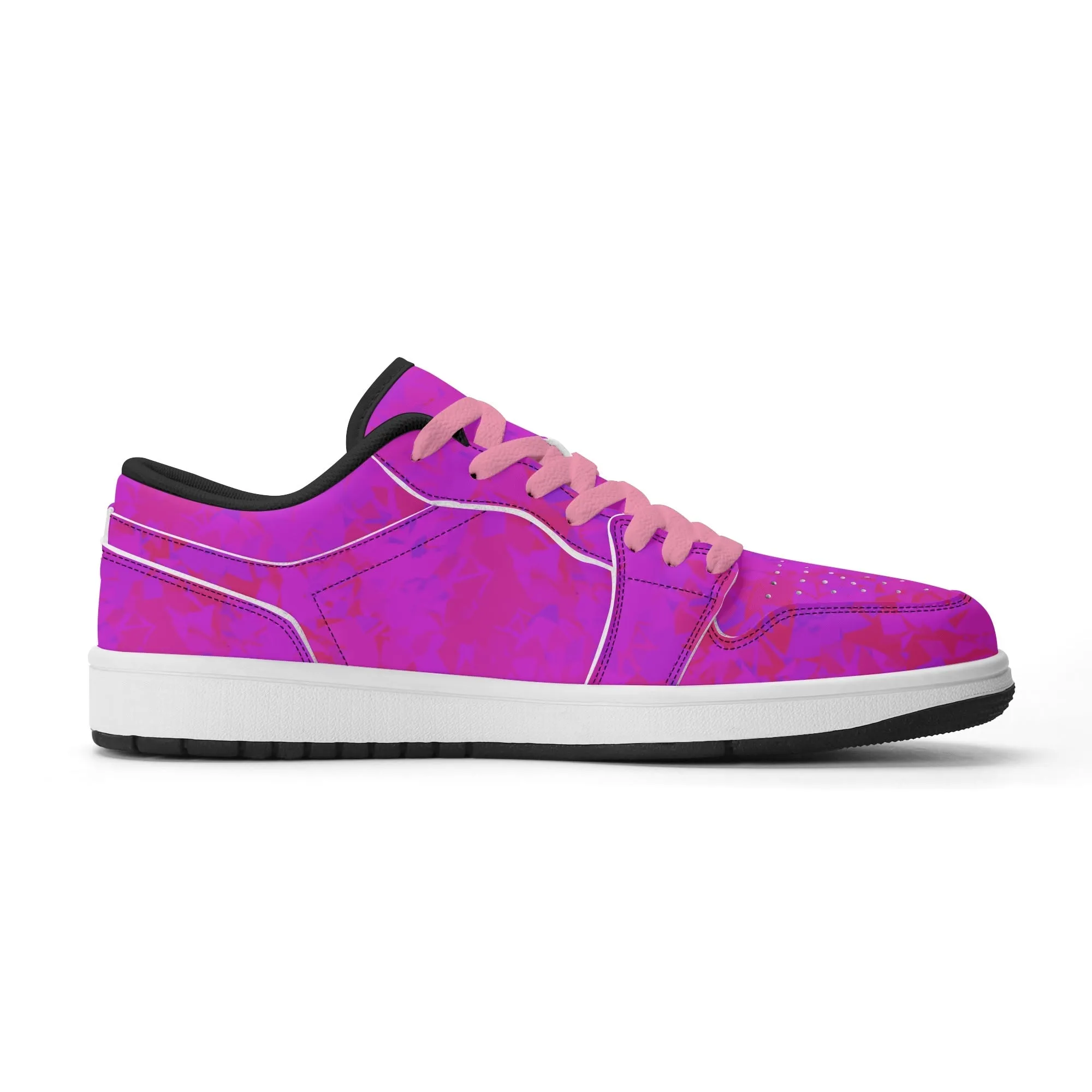Pink Crystal Low Top Leder Sneaker für Herren