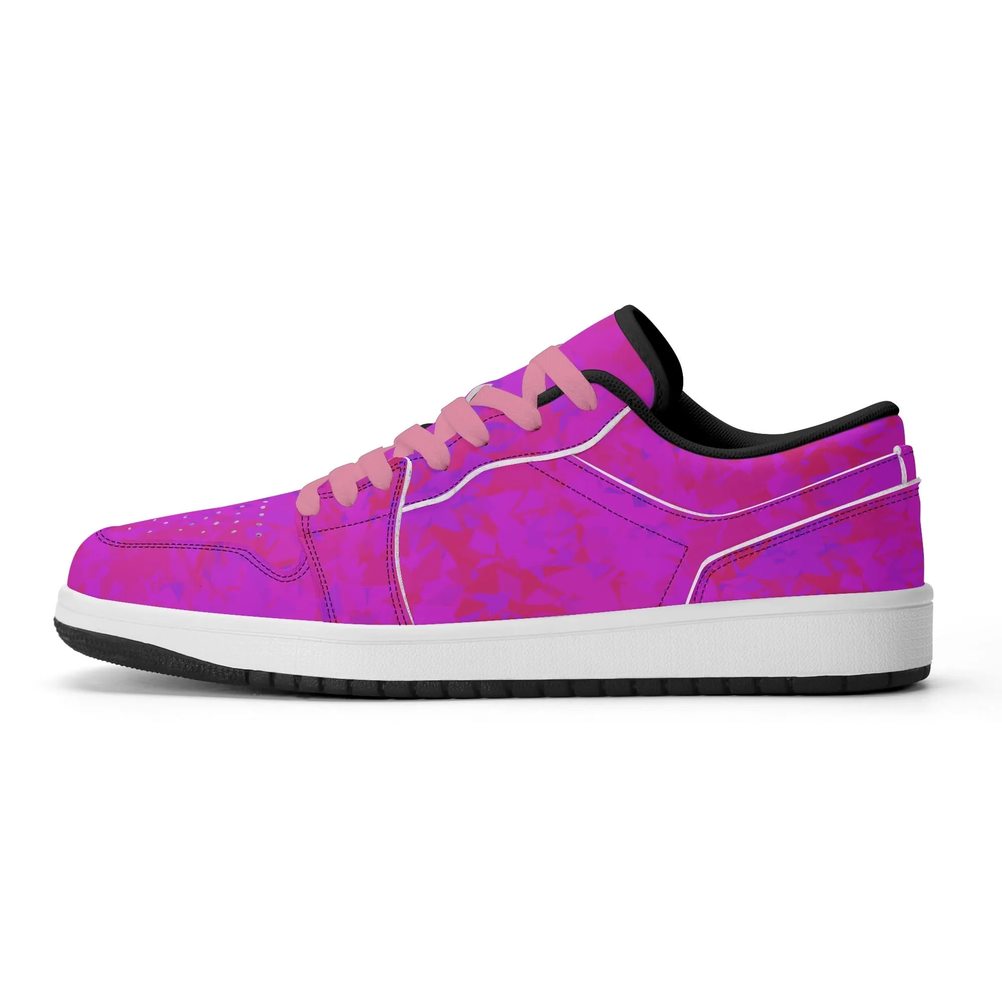 Pink Crystal Low Top Leder Sneaker für Herren