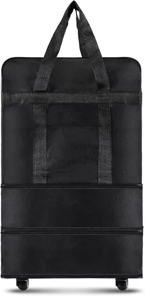 plplaaoo Expandable Foldable Suitcase Collapsible Rolling Travel Luggage Bag Water Oxford Cloth for Men Women Travel Size SML (S)