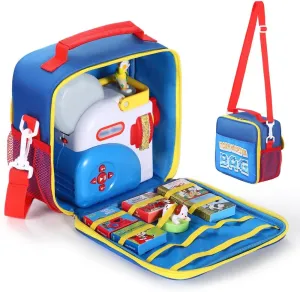 Portable Bag Carrying Case Compatible with Little Tikes Story Dream Machine Books Starter Set and Character (Blue)