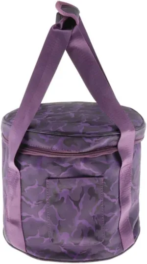 Practical Padded Carrying Bag Holder Round, Purple, 8inch