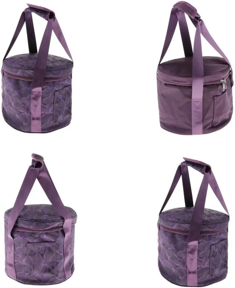 Practical Padded Carrying Bag Holder Round, Purple, 8inch
