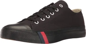 PRO-Keds Men's Royal Lo Lace Up Fashion Sneaker, Black/Black Canvas, 4