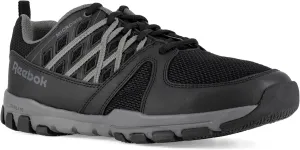 Reebok Work Men's RB4015 Sublite Athletic Soft Toe Work Shoe Black with Grey Trim Safety
