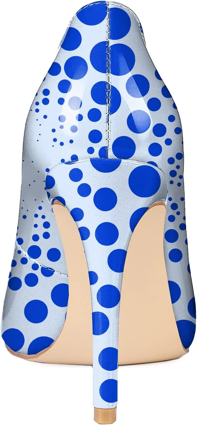 Reindee Lusion Womens High Stiletto Heels Pumps Crystal Printed Closed Toe Sexy Pumps Shoes