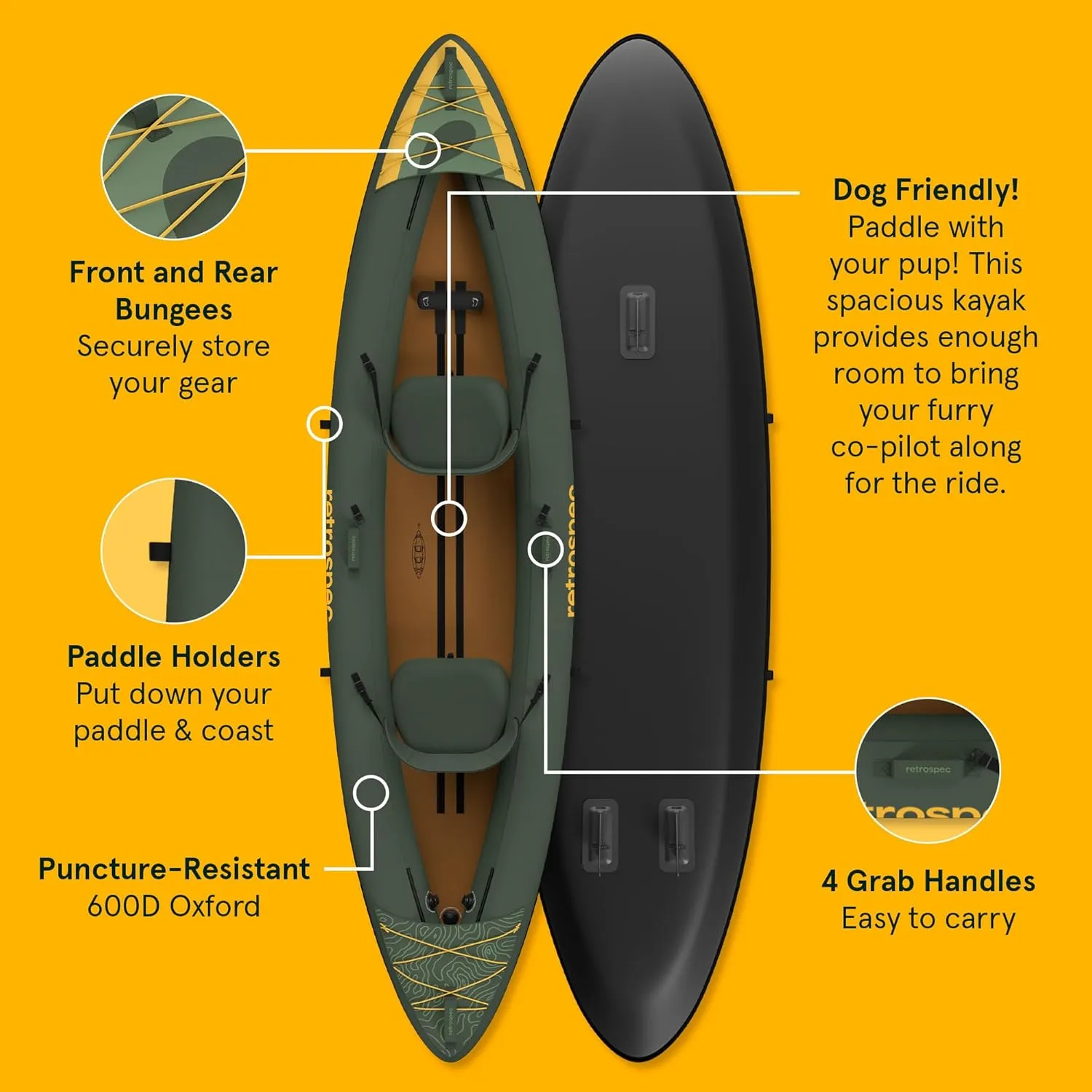 Retrospec Coaster Single & Tandem Inflatable Kayak