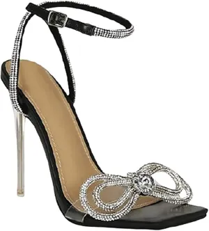 Rhinestone Clear High Heel Sandals for Women- Sugar Coated