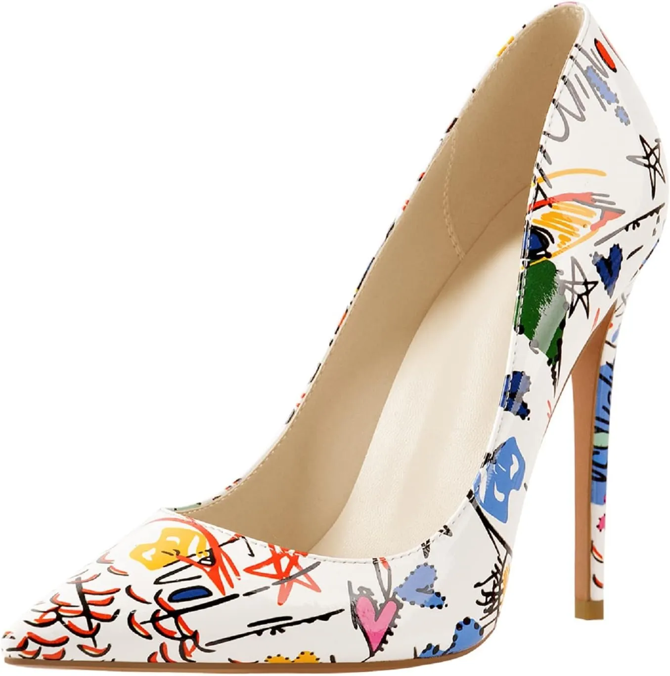 Richealnana Women's Classic Pumps Pointed Toe Sexy 4.7 Inches High Heels