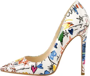 Richealnana Women's Classic Pumps Pointed Toe Sexy 4.7 Inches High Heels