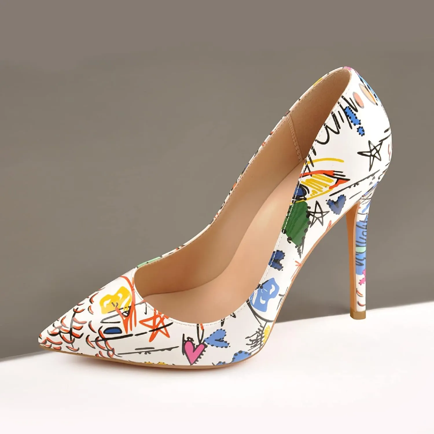 Richealnana Women's Classic Pumps Pointed Toe Sexy 4.7 Inches High Heels
