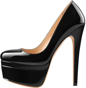 Richealnana Women's Double Platform Stiletto High Heel Pumps