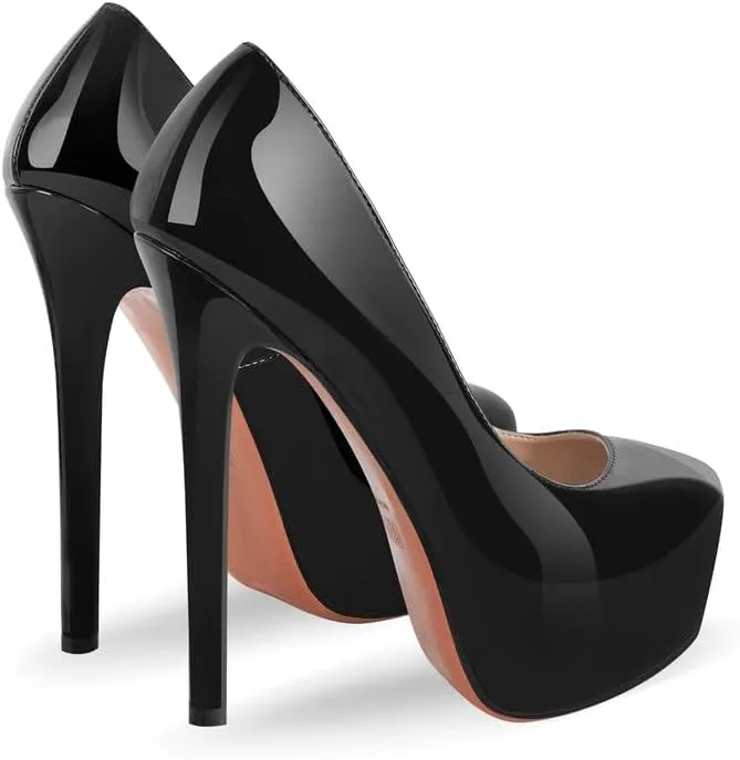 Richealnana Women's Double Platform Stiletto High Heel Pumps