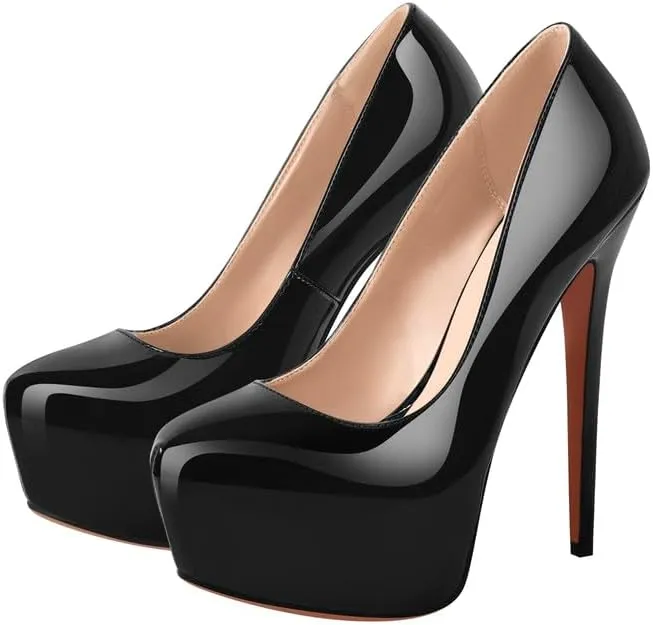 Richealnana Women's Double Platform Stiletto High Heel Pumps