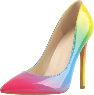 richealnini Womens Pointed Toe Stiletto High Heel Pumps