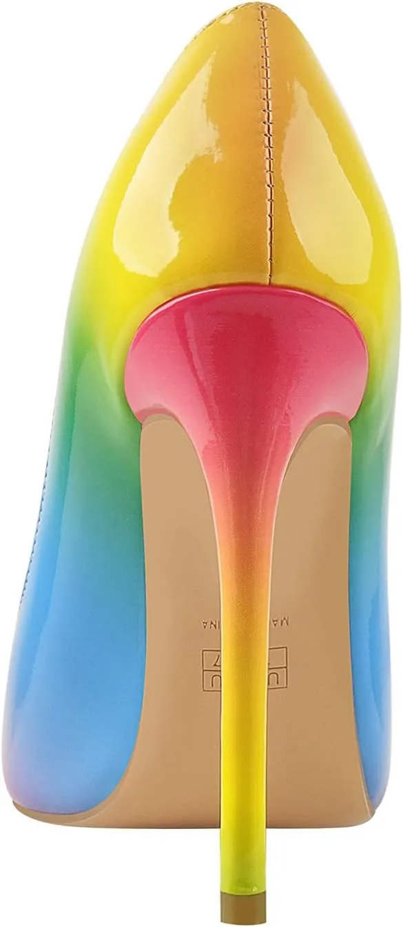 richealnini Womens Pointed Toe Stiletto High Heel Pumps