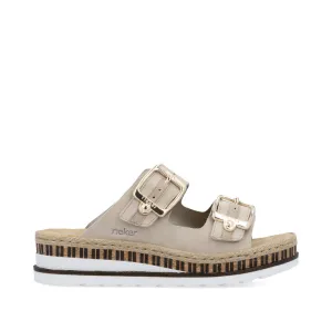 Rieker Ladies Mule Wedge Platform Wedge Sandal V7955-60