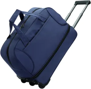 Rolling Duffel Bag with Wheels Oxford for Outdoors, Blue