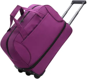 Rolling Duffel Bag with Wheels Oxford for Outdoors, Violet