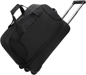 Rolling Duffel Bag with Wheels Travel Bag for Picnic Beach Sports Business Trip, Black