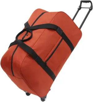 Rolling Duffel Trolley Bag for Men And Women, Versatile Handbag for Travel And Sports, orange