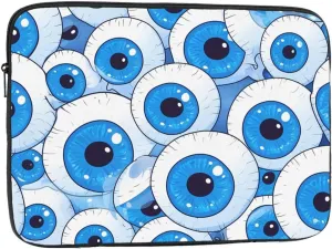 Rounded Eyeballs Prints Portable Laptop Sleeve Case 15 inch, Ideal for Men and Women's Business Travel, and Office Use