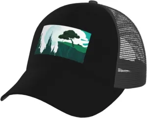 Scenic View of a Tree on a Cliff Baseball Cap for Men Women Breathable Mesh Back Baseball Caps Casual Outdoor Hat Adjustable Trucker Hat Sun Hats