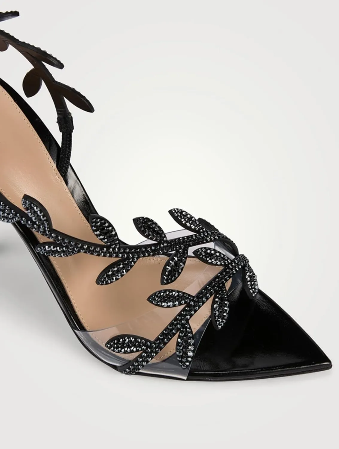 sexytag Clear Stiletto High Heels Pointed Open Toe Strappy Slingback Heeled Sandals for Women