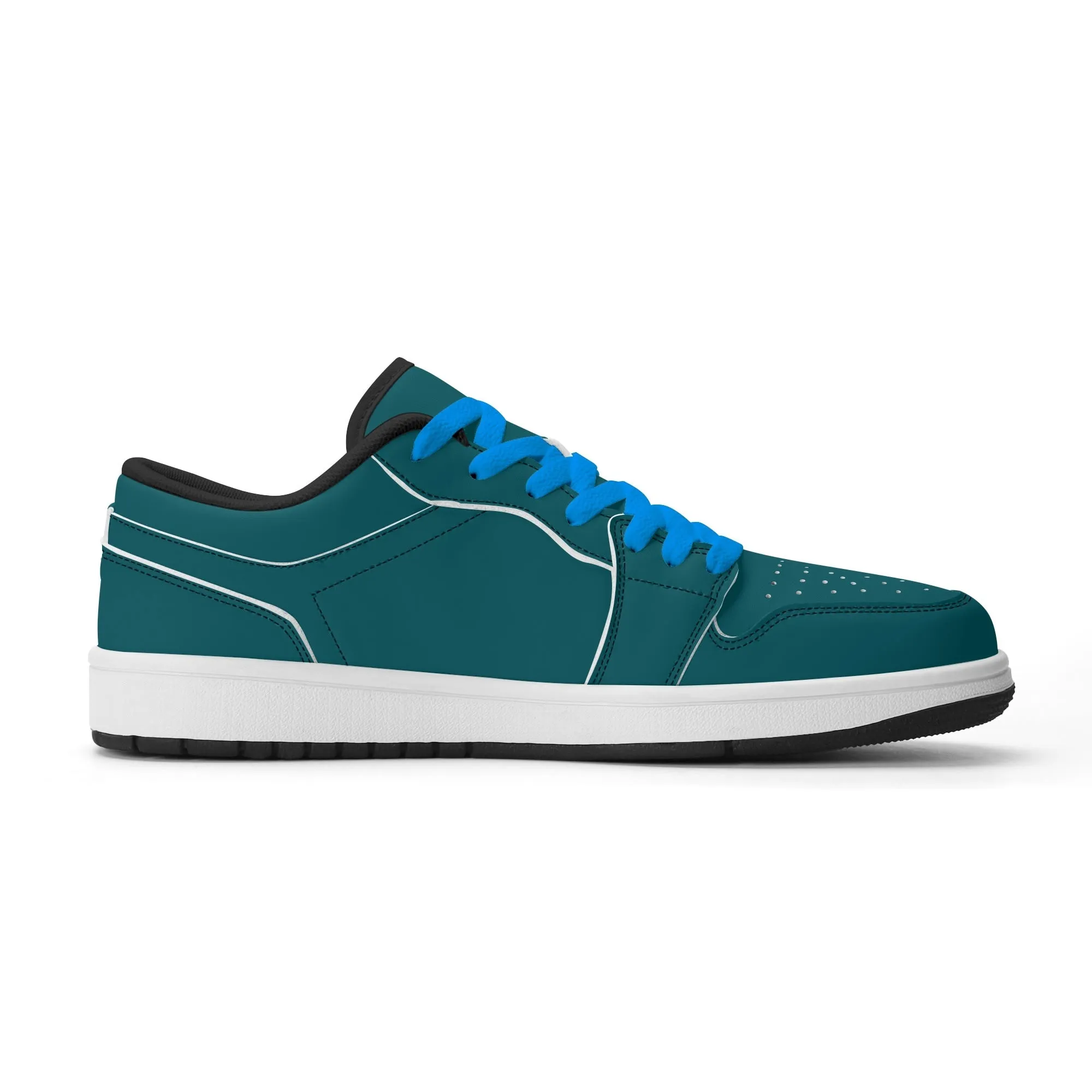 Sherpa Blue Low Top Leder Sneaker für Herren