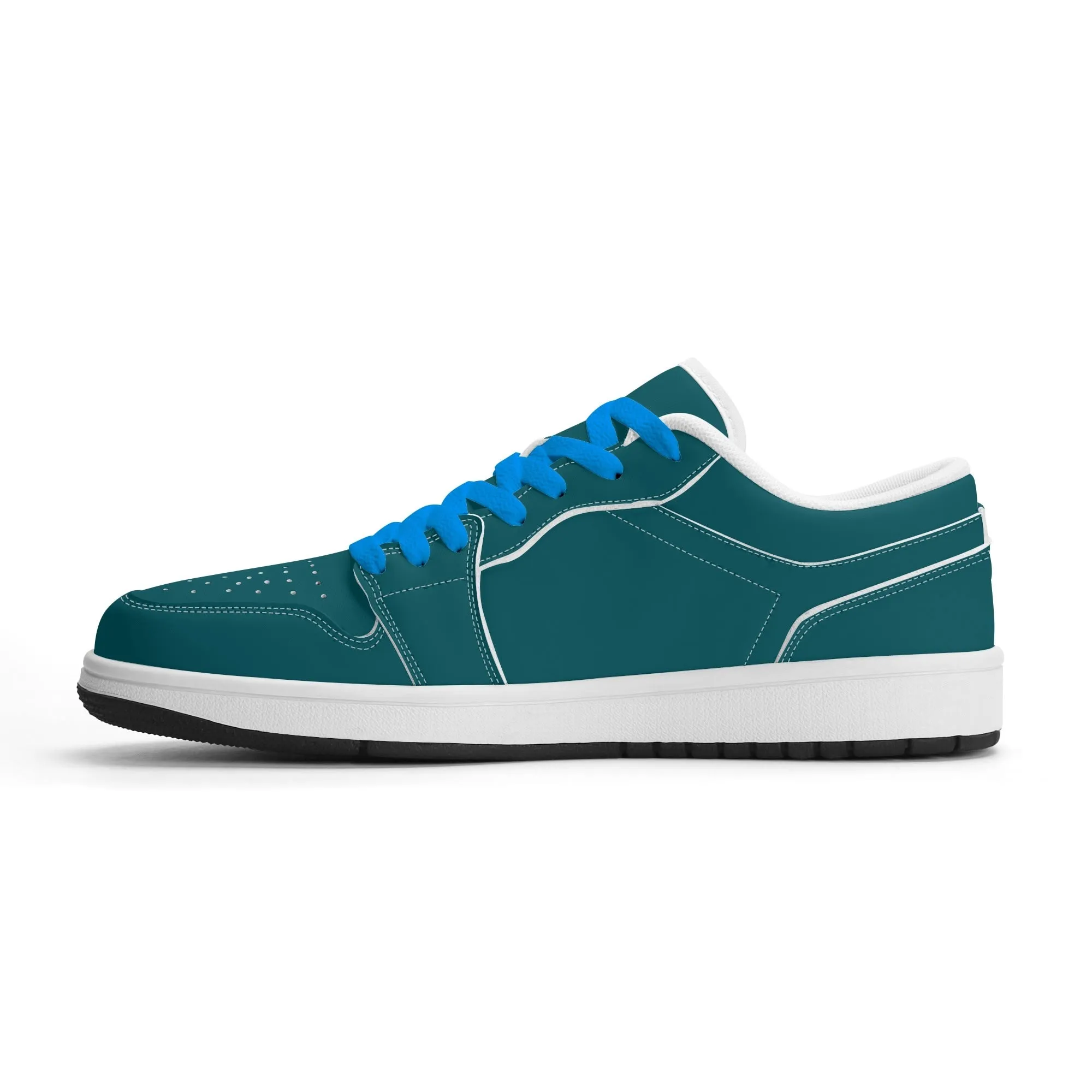 Sherpa Blue Low Top Leder Sneaker für Herren