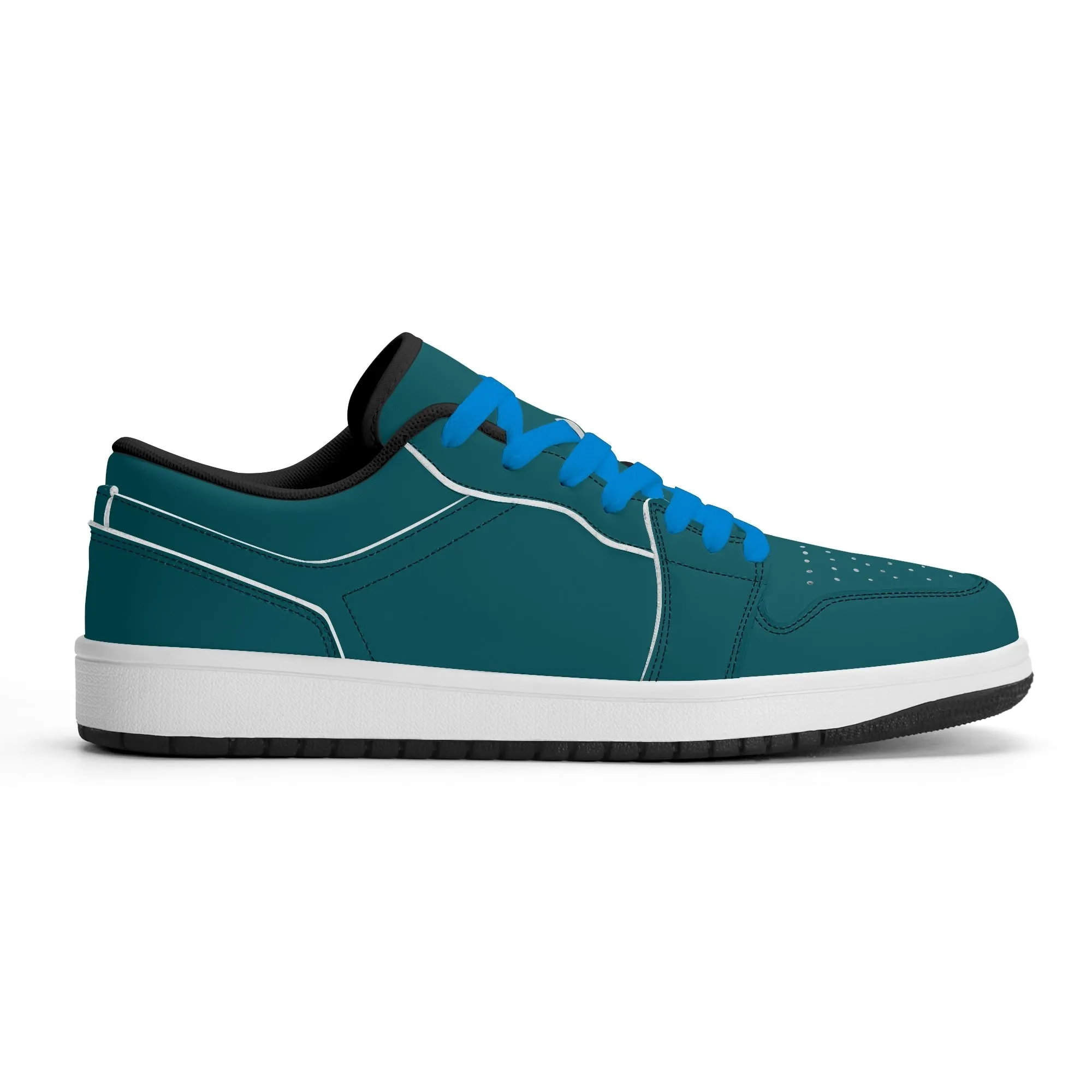Sherpa Blue Low Top Leder Sneaker für Herren