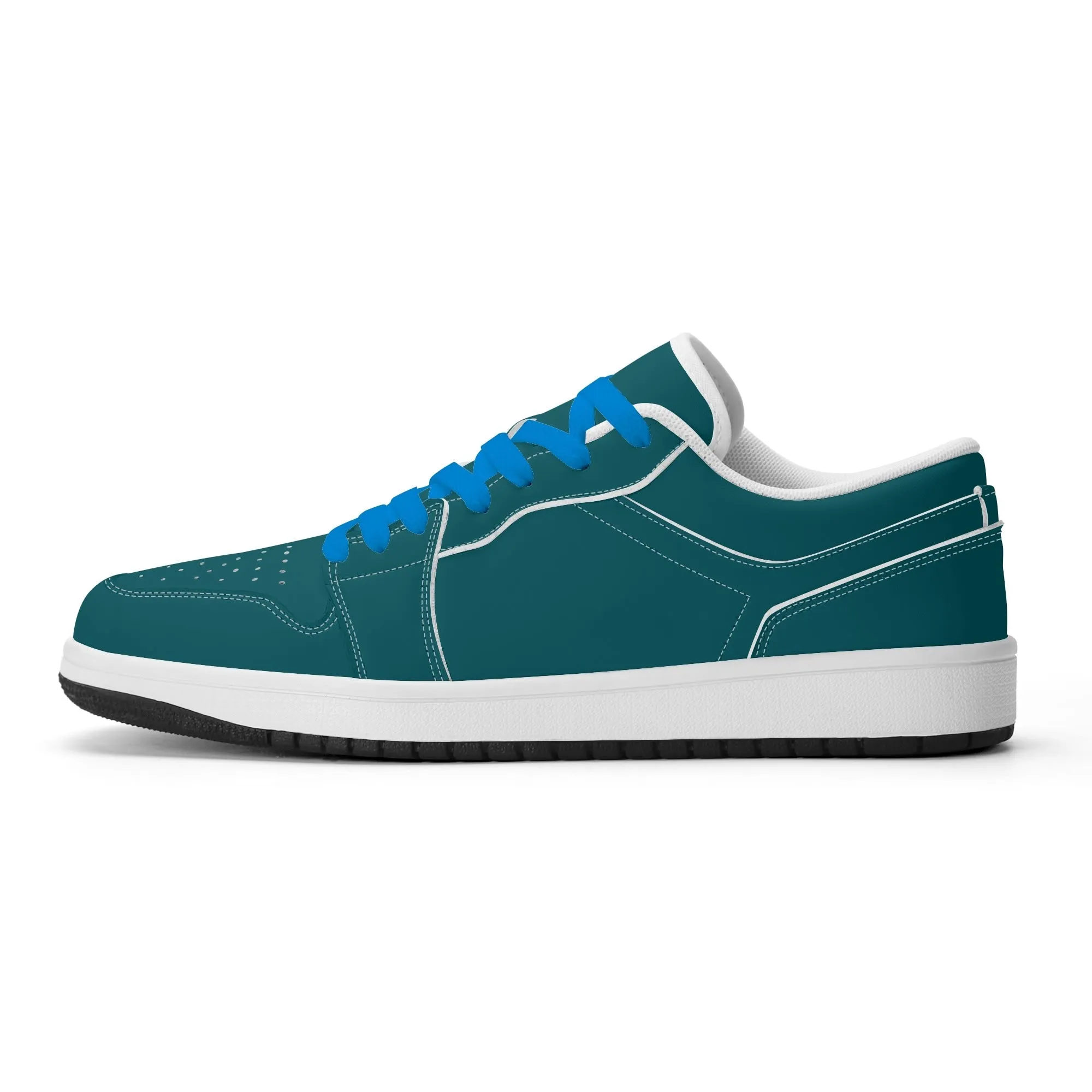 Sherpa Blue Low Top Leder Sneaker für Herren