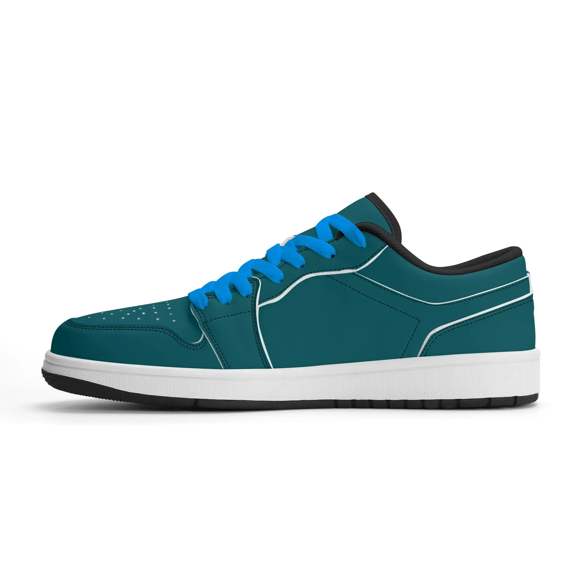 Sherpa Blue Low Top Leder Sneaker für Herren