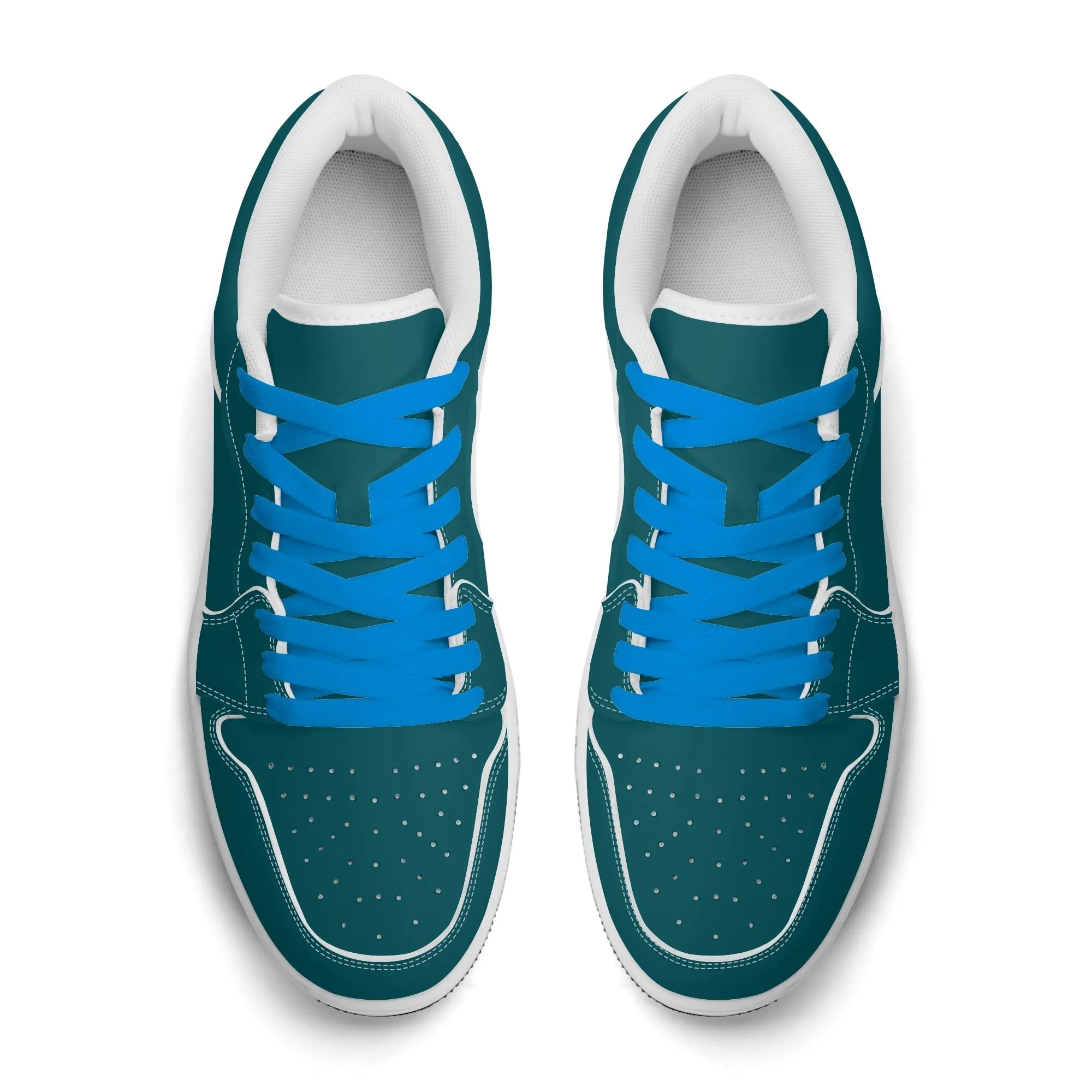 Sherpa Blue Low Top Leder Sneaker für Herren