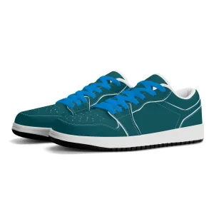 Sherpa Blue Low Top Leder Sneaker für Herren