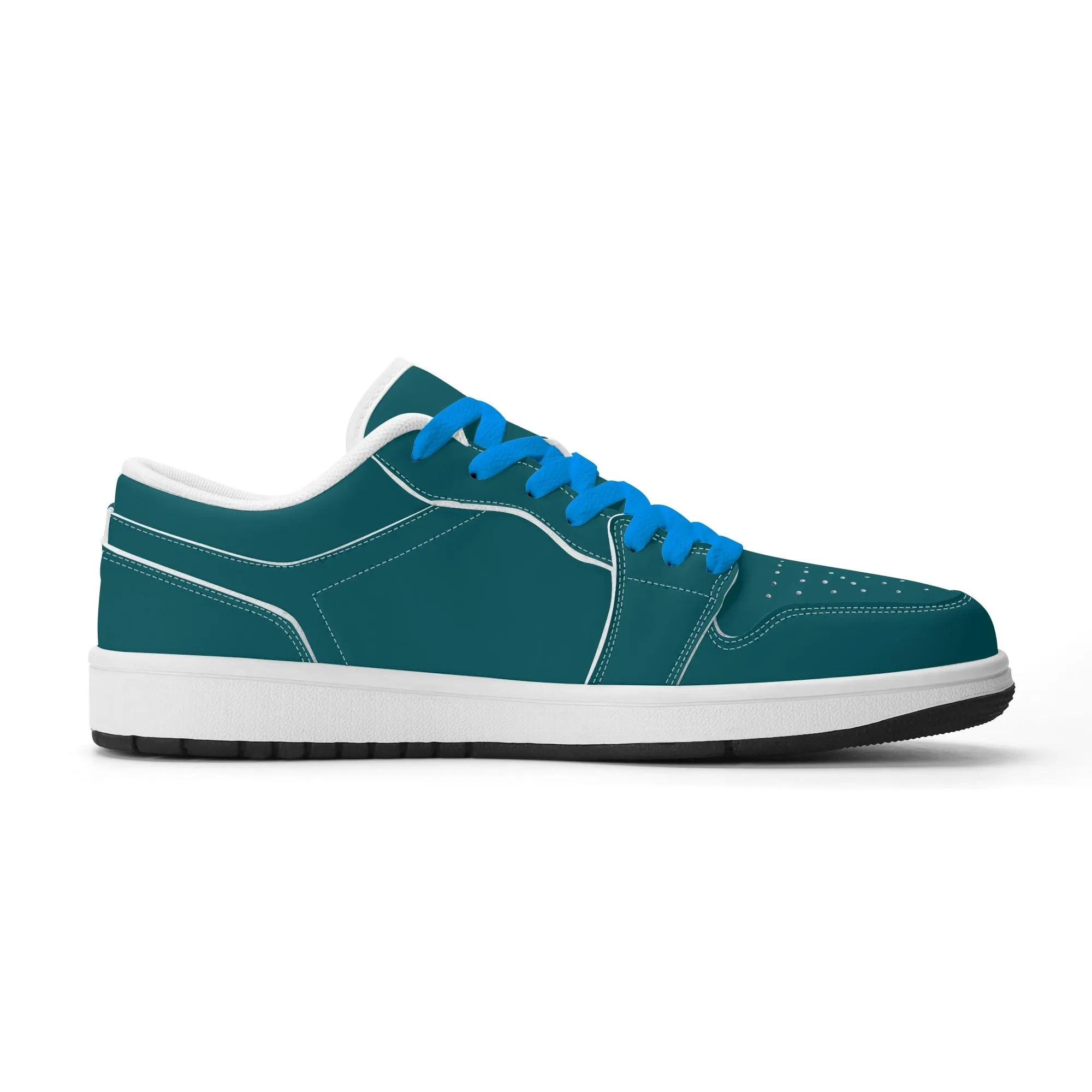 Sherpa Blue Low Top Leder Sneaker für Herren