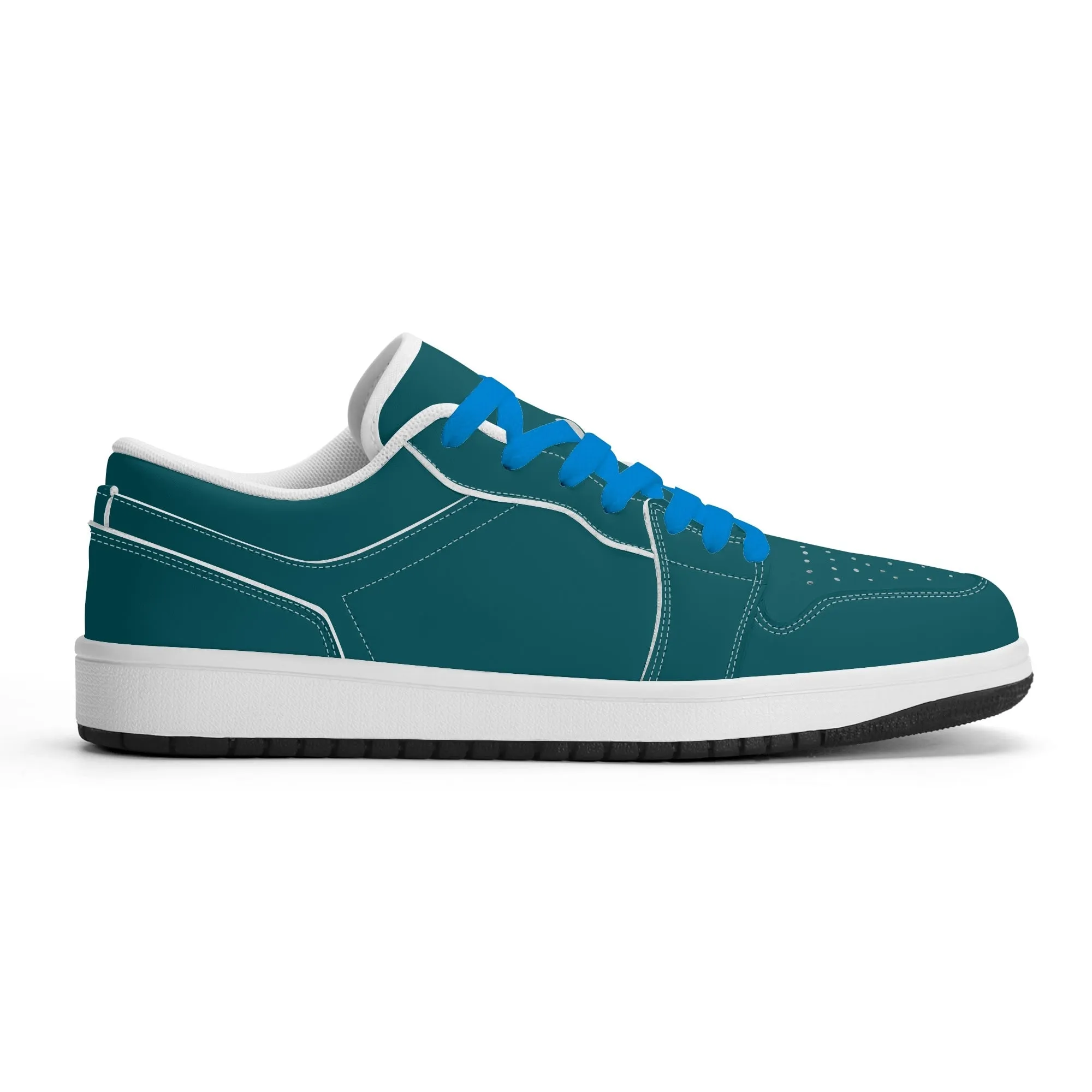 Sherpa Blue Low Top Leder Sneaker für Herren