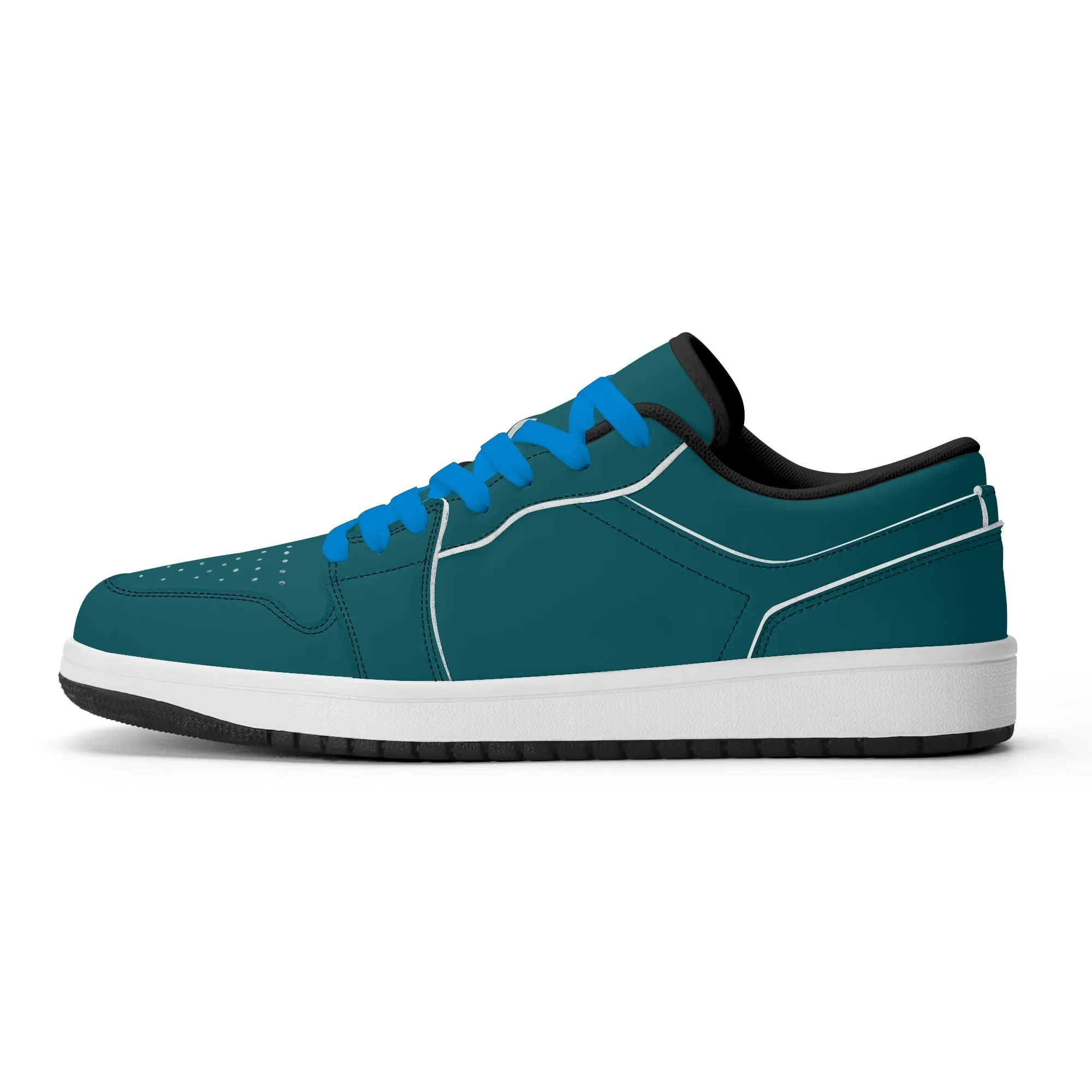 Sherpa Blue Low Top Leder Sneaker für Herren