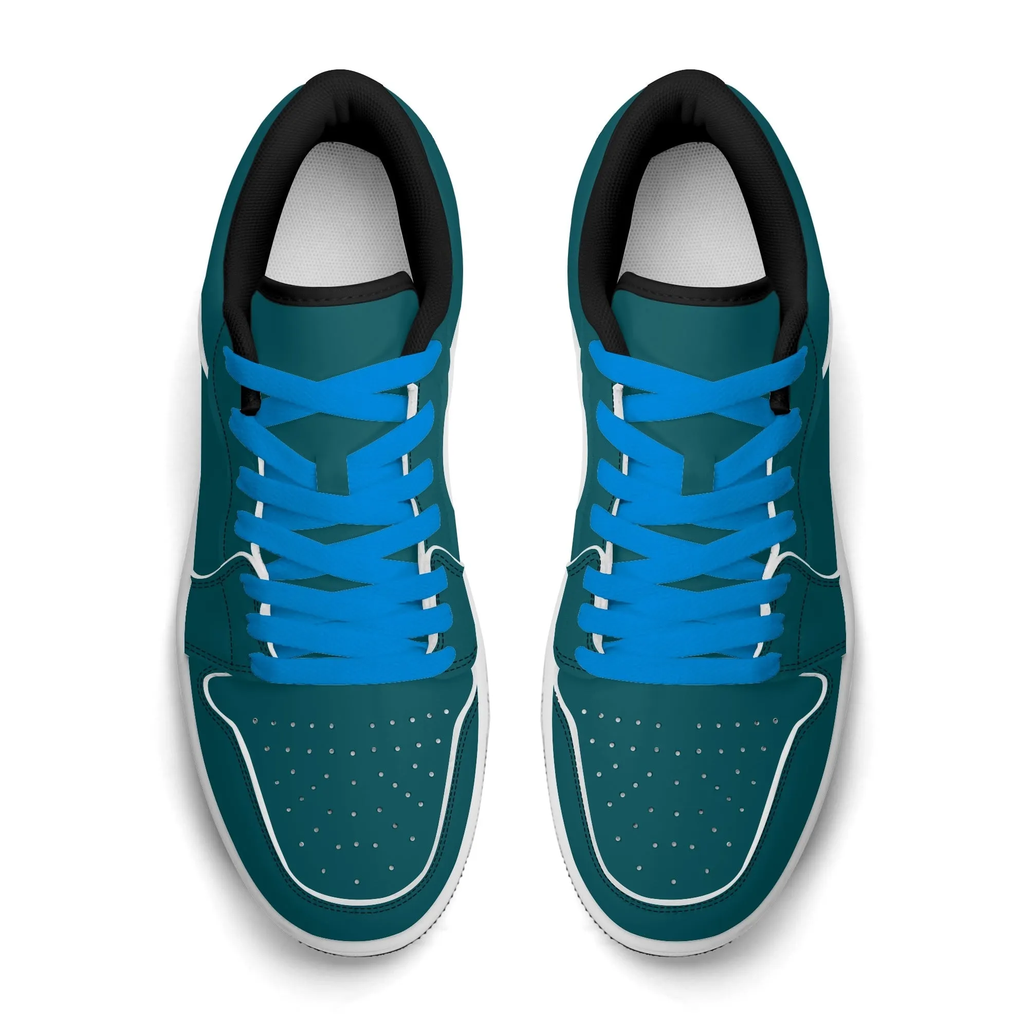 Sherpa Blue Low Top Leder Sneaker für Herren
