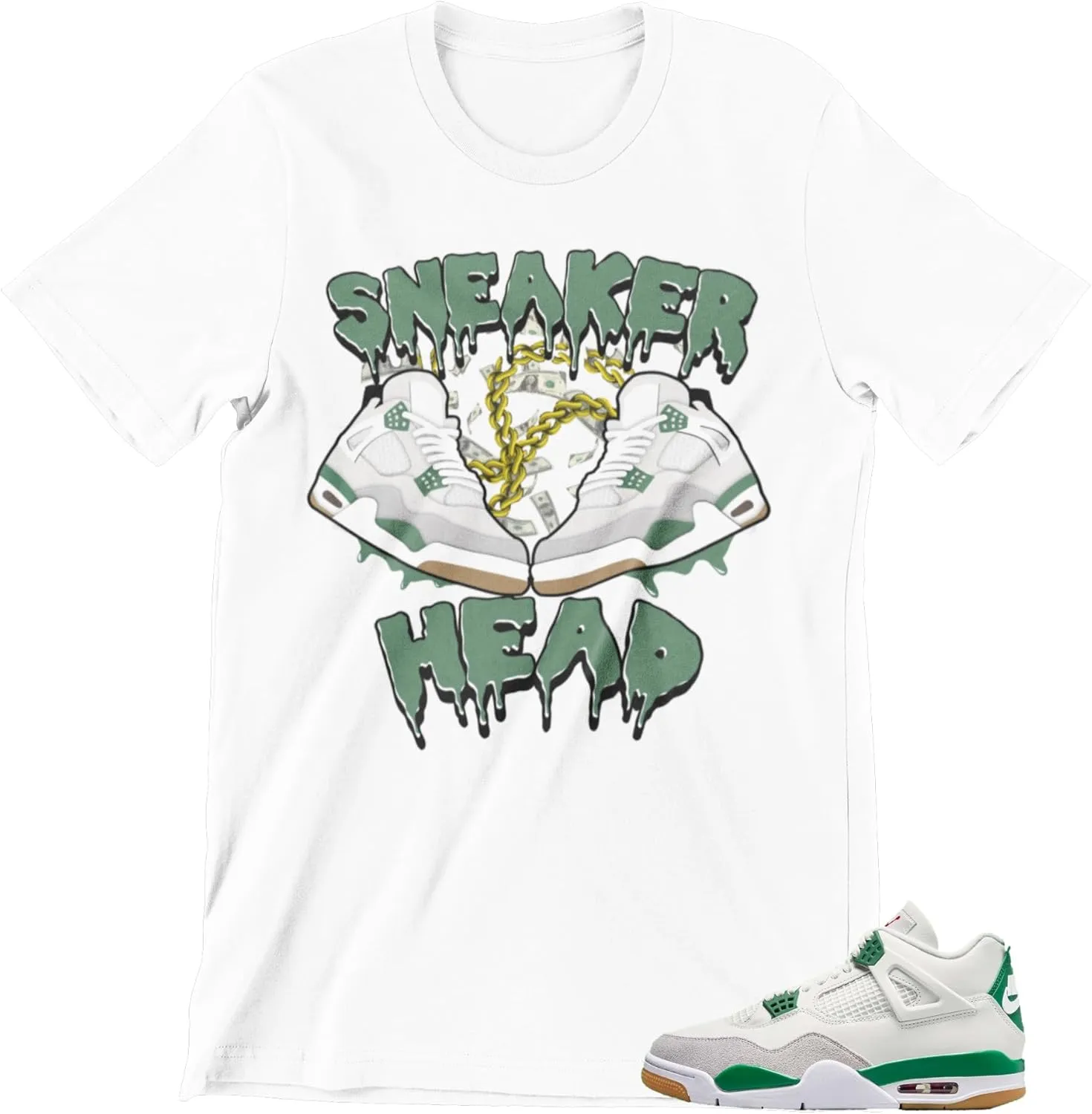Shirt to Match Jordans Sneaker Head J4 Men's Tee, Streetwear Tshirts