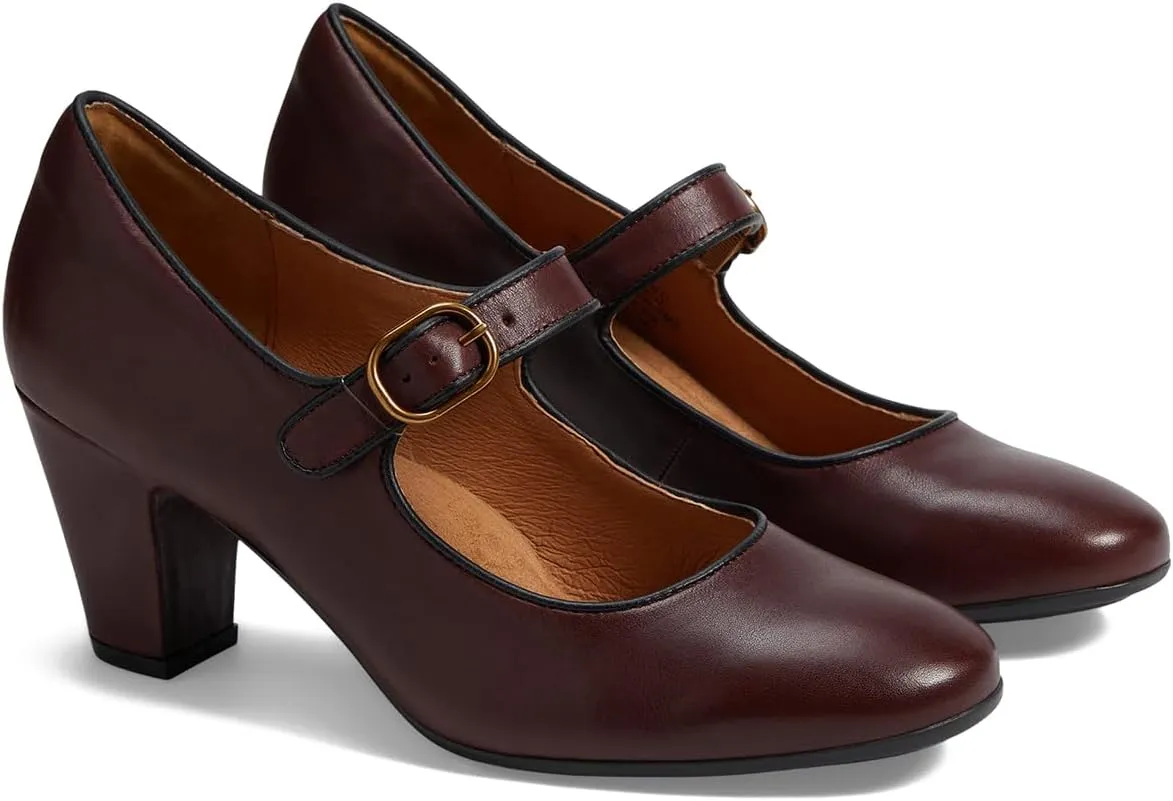 SHODENSE Women Retro Kitten Heel Mary Jane Pumps Shoes Round Closed Toe Ankle Strap Dress Sandals Chunky Block Mid Heel Two-tone Burnished Mary Janes Lolita Shoes Office Ladies Wedding Party 4-11 M US