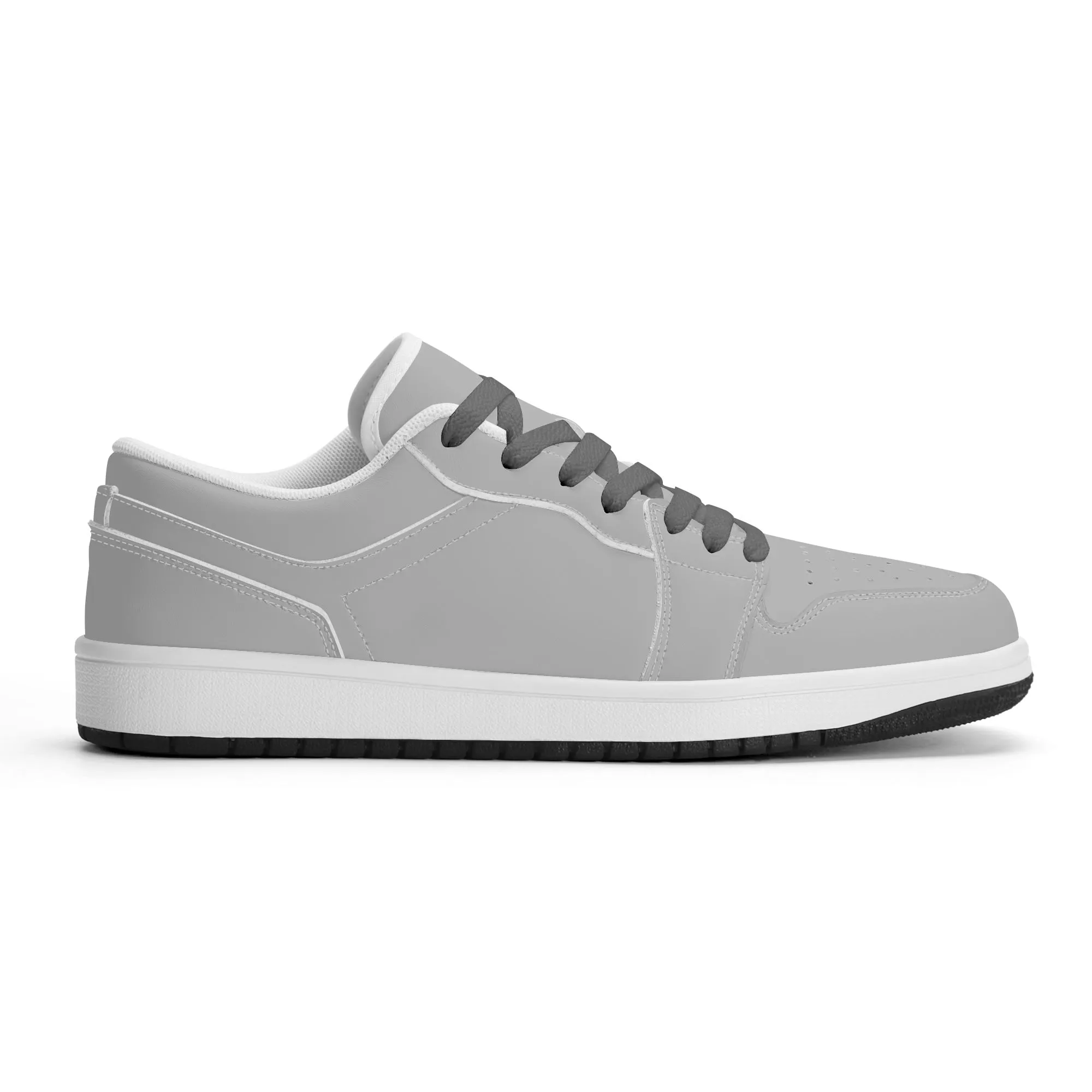 Silberne Low Top Leder Sneaker für Herren