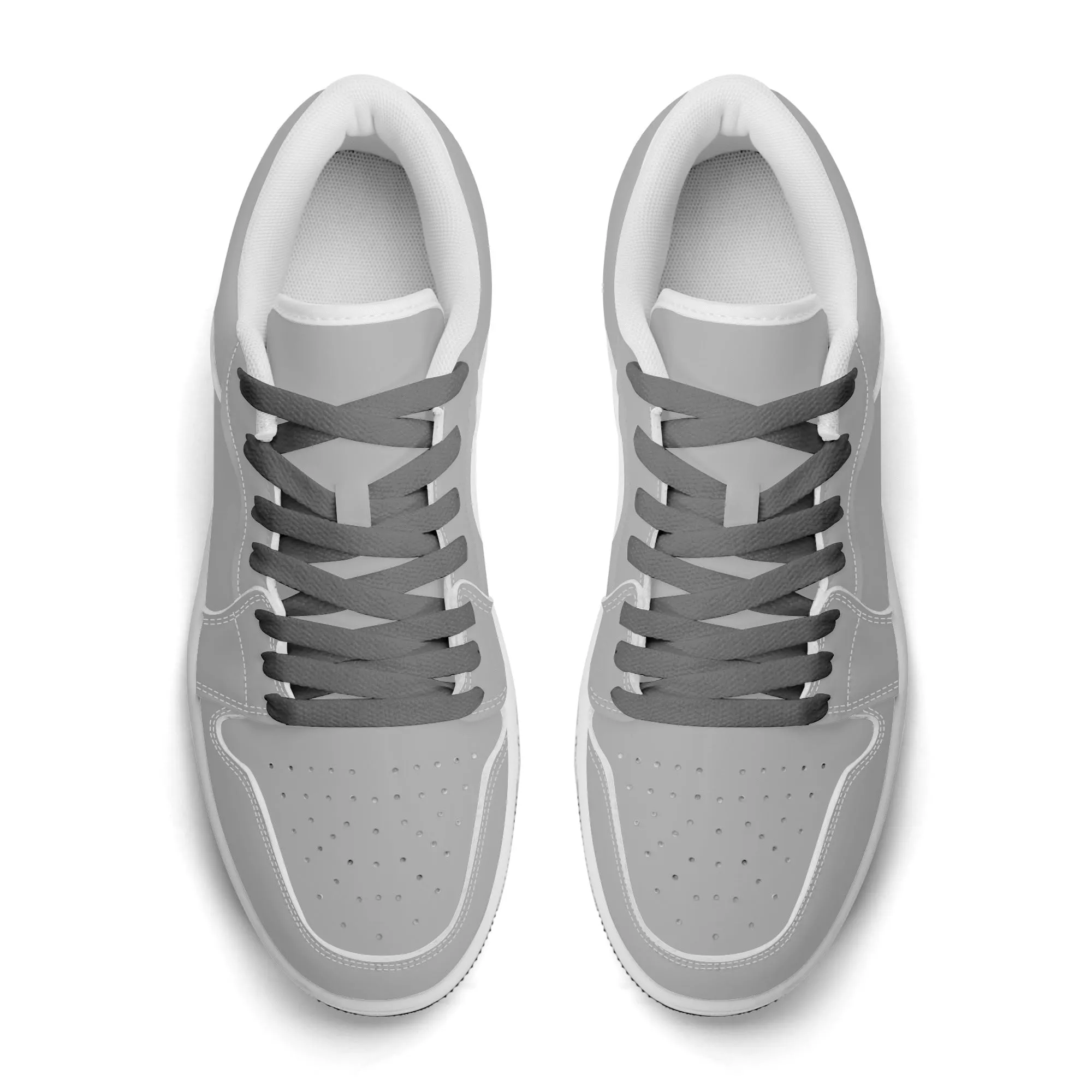 Silberne Low Top Leder Sneaker für Herren