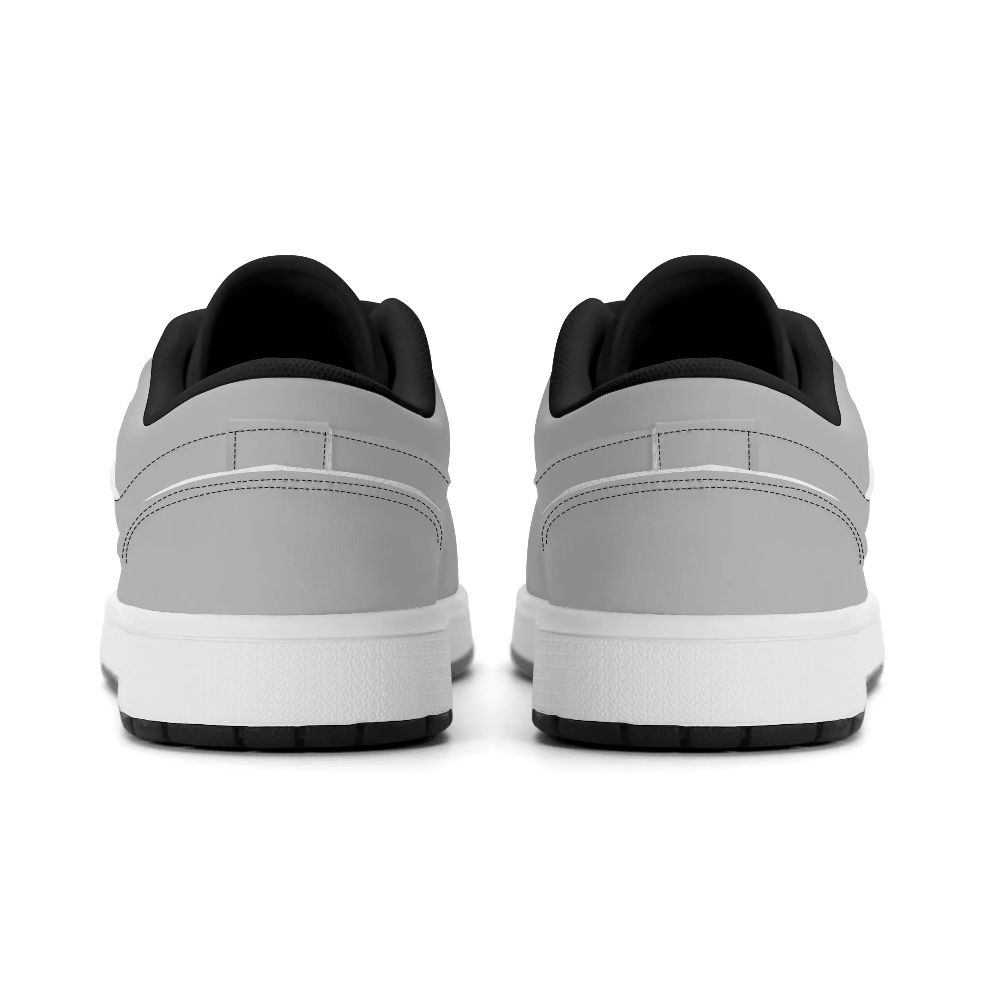 Silberne Low Top Leder Sneaker für Herren