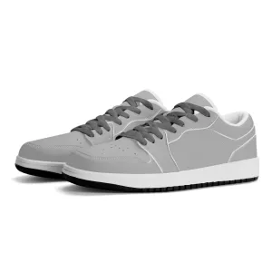 Silberne Low Top Leder Sneaker für Herren
