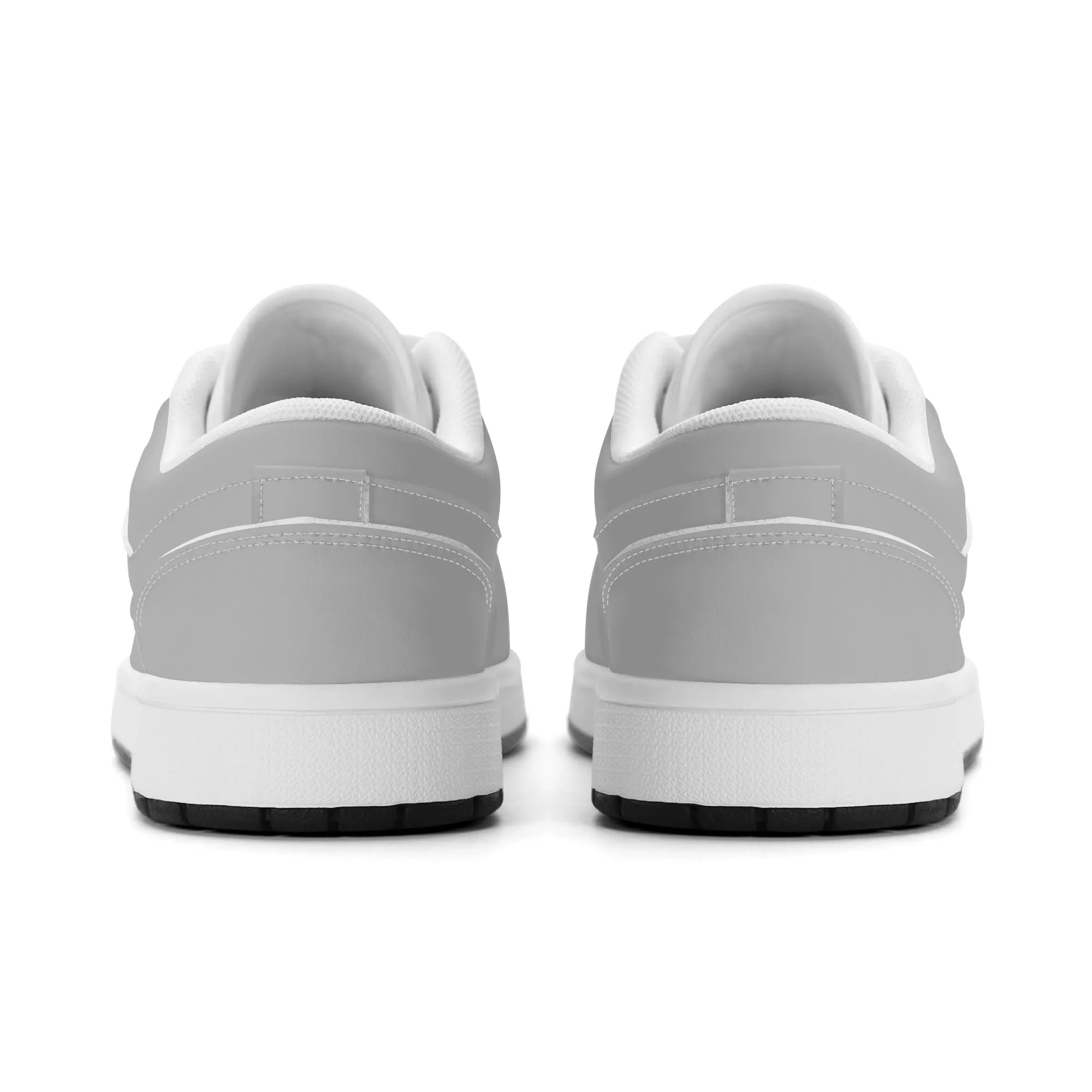 Silberne Low Top Leder Sneaker für Herren